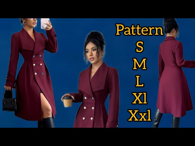 "Draft This Elegant Winter Coat Pattern Before It's Too Late! | Full Pattern Making Tutorial"