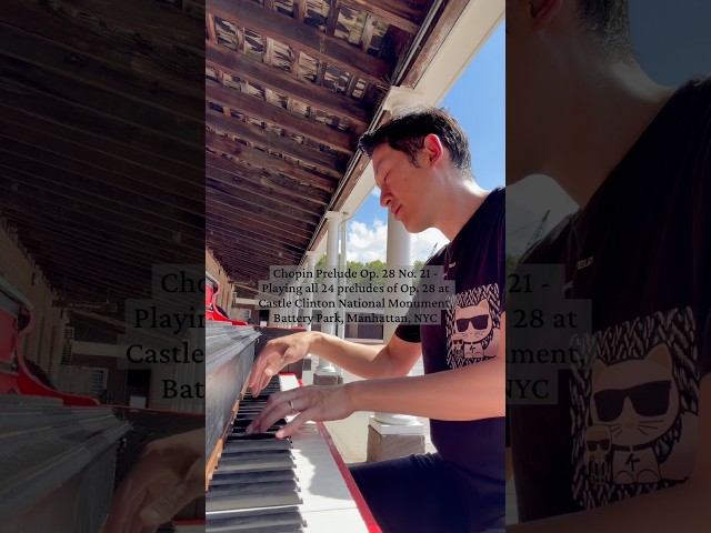 Public Piano - NYC - Chopin Prelude Op. 28 No. 21 (2) - 8/23/26 #pianolessonsonline