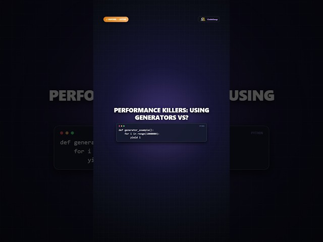 Python Generators vs Lists ⚡ Handle Huge Files Without Memory Issues