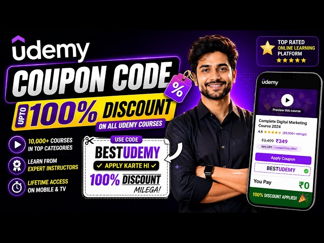 Udemy Coupon Code 2025 Today | Best Udemy Courses Coupon Codes 2025
