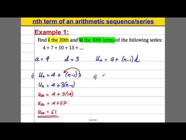 (5) Sequences and Series