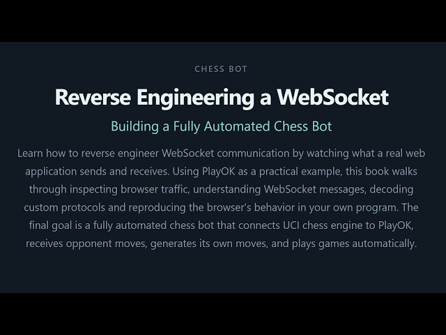 I Wrote A Book About Reverse Engineering A WebSocket. It's FREE.