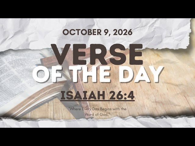 Verse of the Day | Isaiah 26:4 [October 9, 2026]