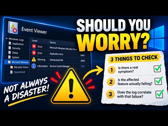 Windows Event Viewer Shows Errors — Should You Actually Worry?