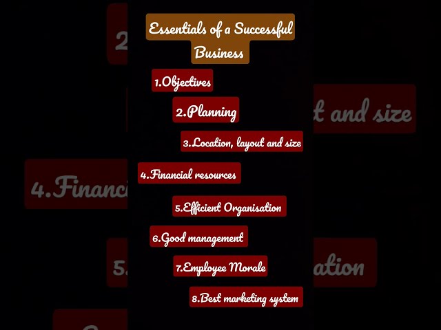 Essentials of a Successful Business