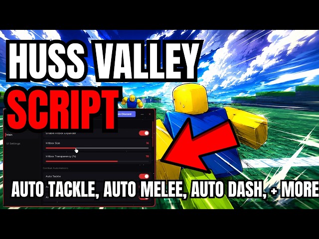 [ FREE ] NEW Roblox Huss Valley Script | Auto Dash, Hitbox Expander, Auto Melee, Auto Tackle, + More