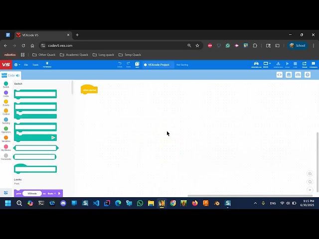 Module1 Opening & Navigating the Vex Editor Environment (Set Up)