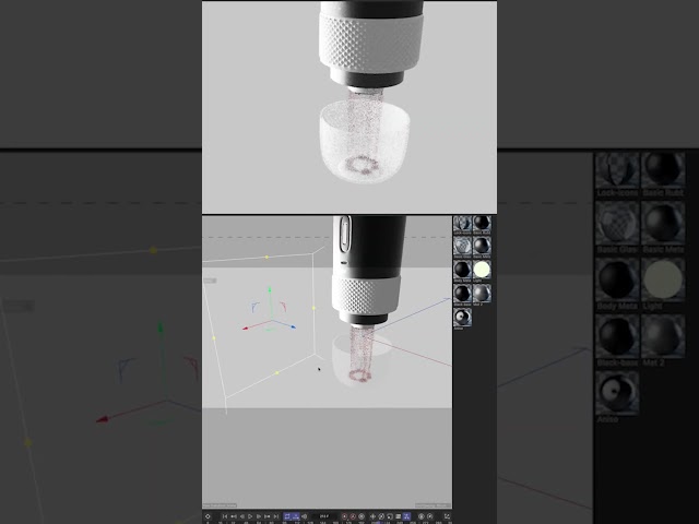Ground Coffee Simulation in Cinema 4D | Coffee Grinder BTS #cinema4d #redshift