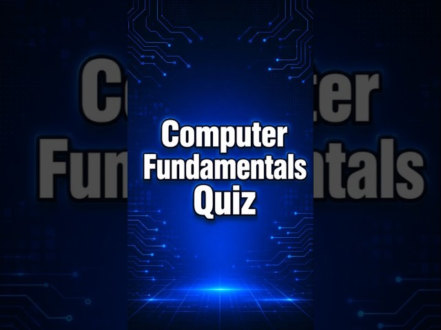 Computer Fundamentals Quiz | परीक्षा में पूछा जाने वाला प्रश्न | Important MCQ for Competitive Exams