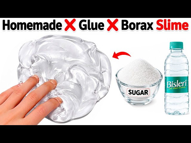 How to Make Water & Sugar Slime 💧 | ASMR Slime Making | Satisfying Sounds