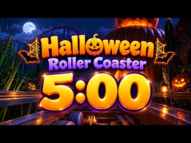5 Minute Timer | Halloween Roller Coaster [PUMPKIN] 🎢🎃