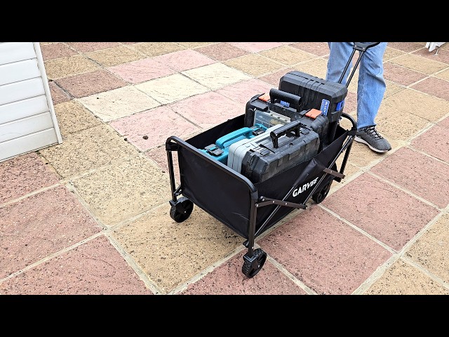 Testing the Multipurpose Garvee 220L Folding Trolley with Heavy Tools
