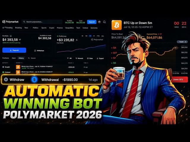 This Polymarket Bot Finds Winning Bitcoin 5-MIN Trades Automatically - Prediction Market AI Strategy
