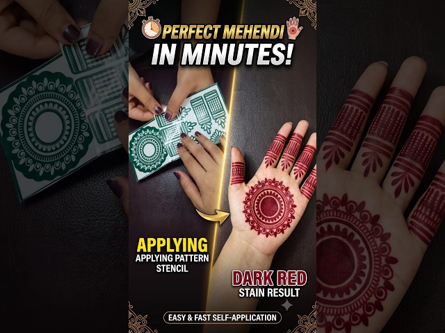 How to Use Mehndi Stencil 😍 | Easy Mehndi Stencil Tutorial | Queen of Henna #shots #shotsvideo