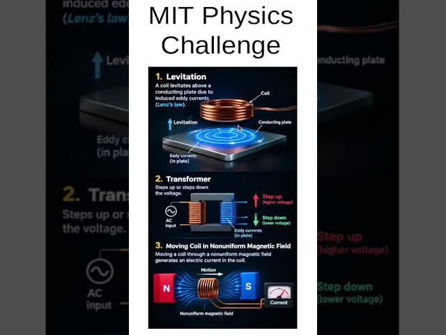 MIT Physics: Which Maxwell Equation Applies? ⚡ Magnetic Levitation & Transformers