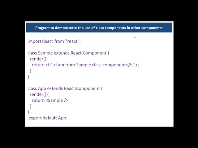 8 Components in React Part1