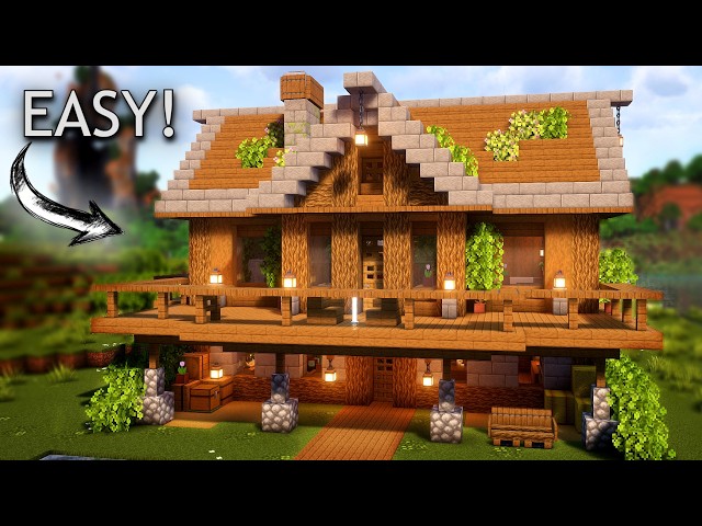Minecraft Cozy Lakeside Cabin | Full Tutorial🪵
