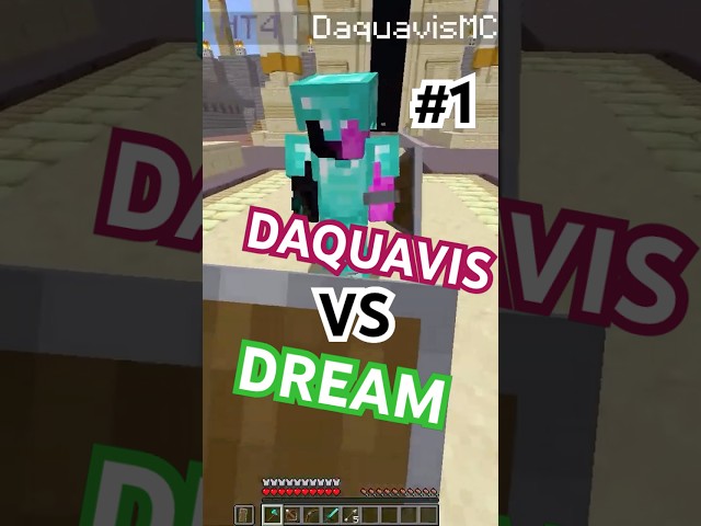 DREAM VS DAQUAVIS FIRST DUEL FINAL SCENE 😎 $100,000 PvP Duel Minecraft ⚔️ #shorts #minecraft #dream