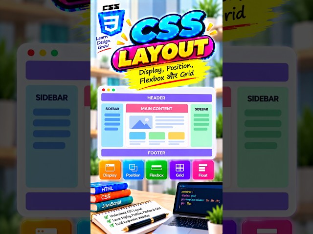 CSS Layout आसान भाषा में | Display, Position, Flexbox और Grid | CSS Tutorial