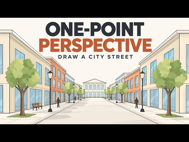 How to Draw a City Street in One-Point Perspective | Step-by-Step Lesson