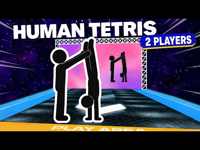 Human Tetris 2 Player Challenge | Can You Match Every Pose?
