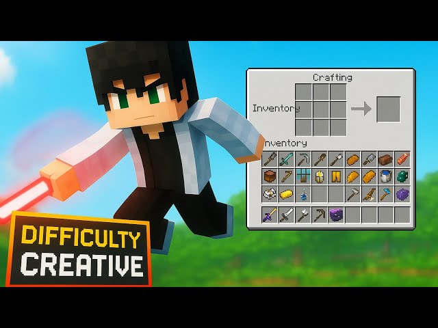 Beating Minecraft in Creative Mode (Without CREATIVE Menu)🔥