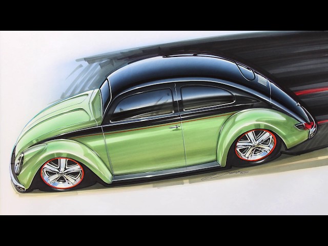 Rendering a Custom Vw Bug w/ Pinstripe Chris