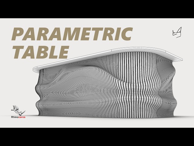 Parametric Reception Desk in Rhino 3D | Loft + Flow Along Curve + Contour