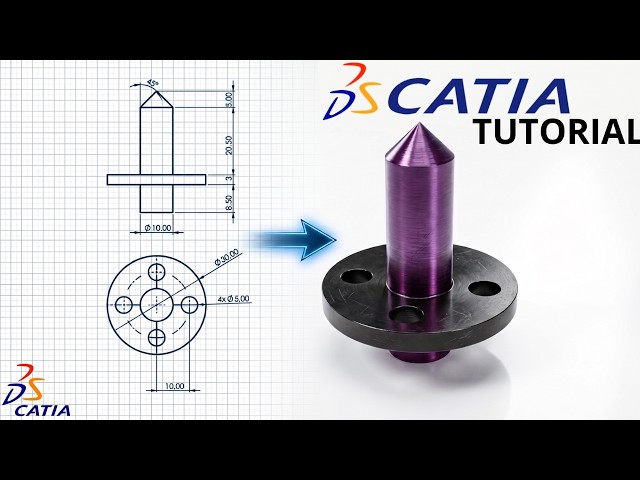 CATIA V5 Tutorial - How to use Shaft and Circular Pattern