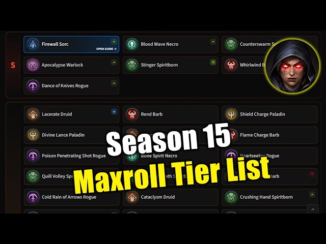 Diablo 4 - BEST BUILDS & MAXROLL TIER LIST SEASON 15