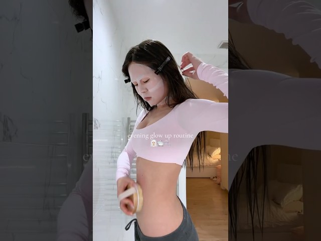 my evening routine to wake up well rested and debloated 🫧 #asmr #nightroutine #hairroutine
