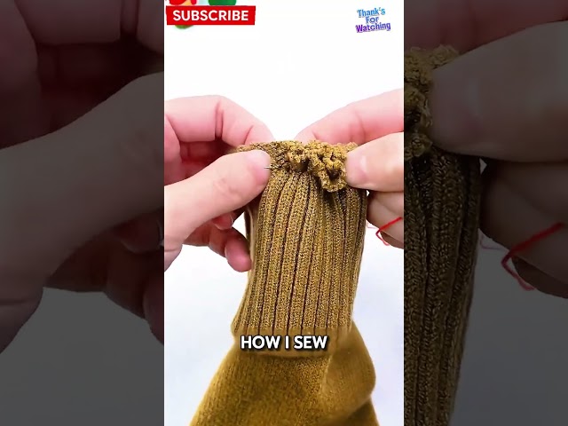 Shorten Sweater Sleeves Without Losing the Cuff. #fashiontips #sewingtips #styletips #lifehacktips