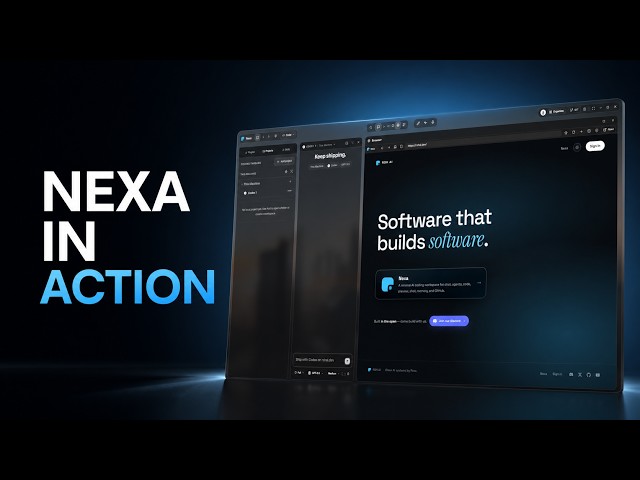 Nexa in Action — Customizable AI Workspace with Claude Code, Codex, OpenCode, Editor, Preview