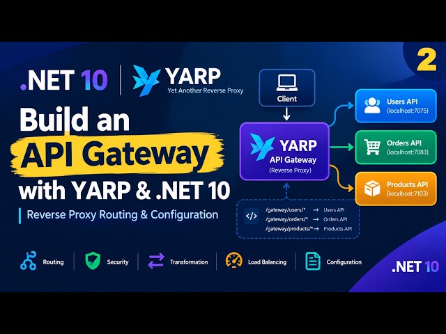 Build an API Gateway with YARP & .NET 10 | Reverse Proxy Routing & Configuration with C# Classes