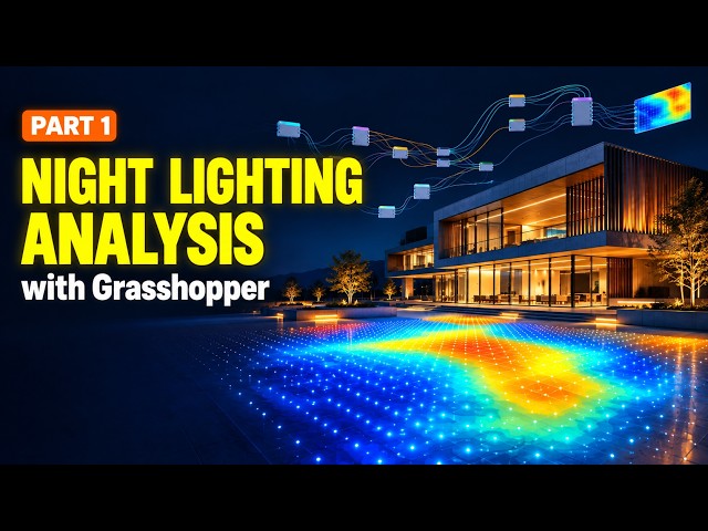 Night Lighting Analysis in Grasshopper (Part 1): Sensor Grid Setup | Ladybug & Honeybee