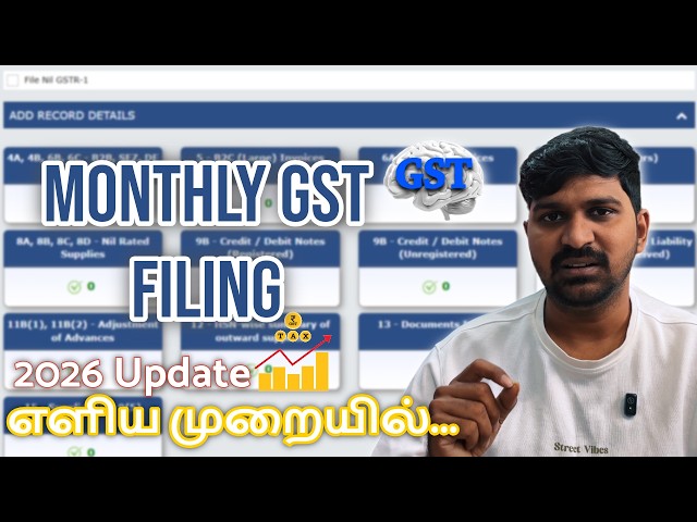Monthly GST Filing Tamil | GSTR-1 B2B/B2C + GSTR-3B Complete Portal  Practical Guide #gst