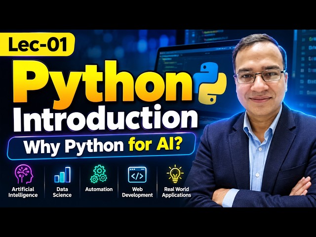 Python Introduction for Beginners | Why Python for AI | Lec 01 | Urdu/Hindi