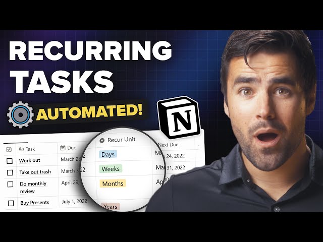 How to Create AUTOMATED Recurring Tasks in Notion