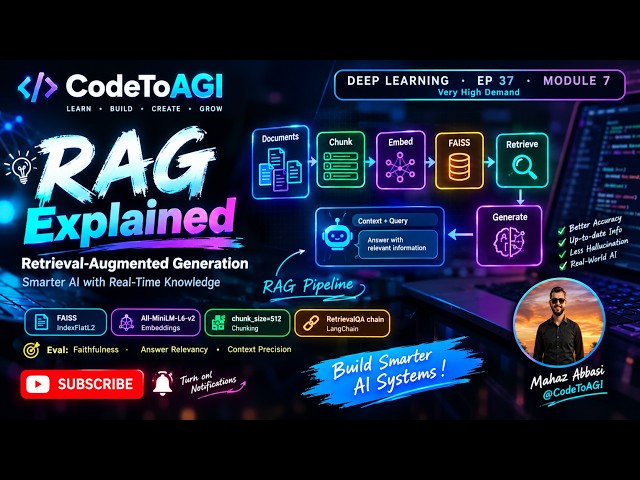 RAG Explained from Scratch — Build a Document QA System with FAISS & LangChain (EP37)