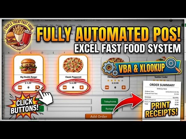 Build a Fully Automated POS System in Excel (Step-by-Step) VBA & XLOOKUP