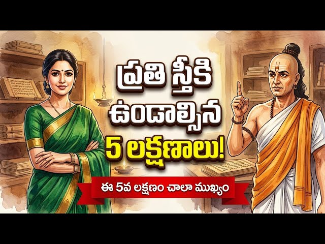 ప్రతి స్త్రీకి తన జీవితంలో ఉండాల్సిన 5 గొప్ప లక్షణాలు | Chanakya Niti | Telugu Life Lessons