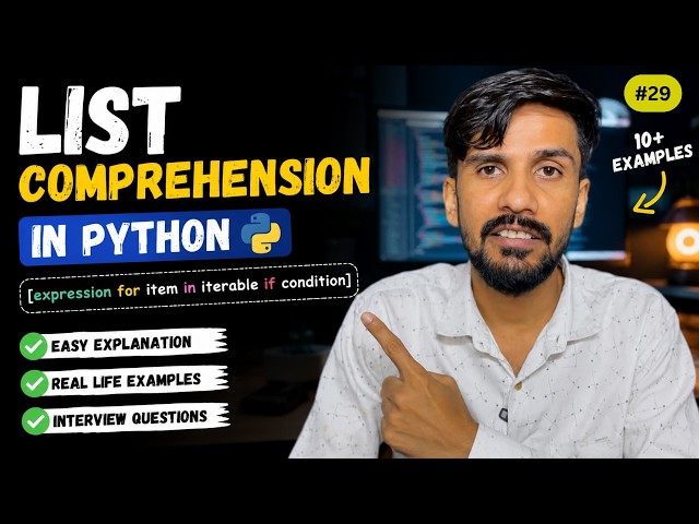List Comprehension in Python | Python Tutorial for Beginners | 10+ Practical Examples