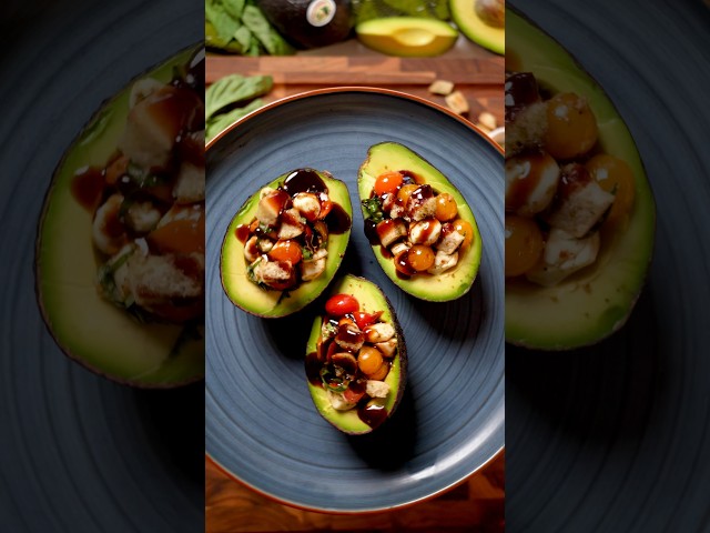 This Caprese Salad Stuffed California Avocado is the perfect 10-minute lunch