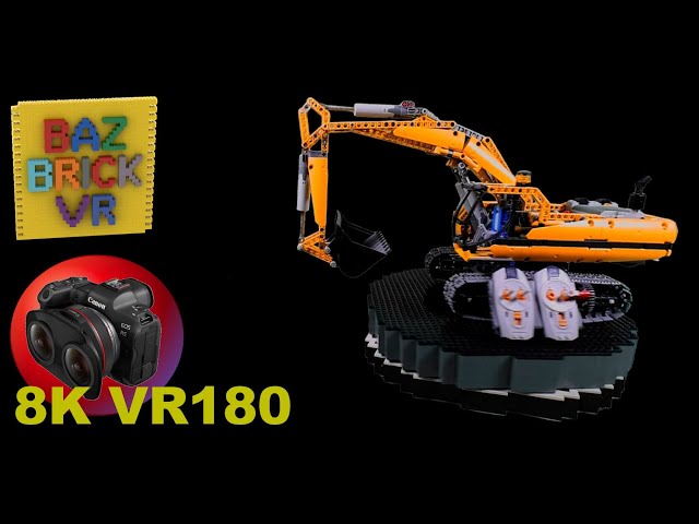 Lego Review 8043 Motorized Excavator BazBrickVR S01E41 VR180 3D 8K/4K