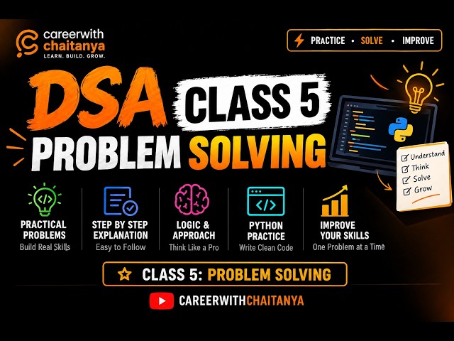 DSA Class 5 | Conditional Statements – Problem Solving in Python