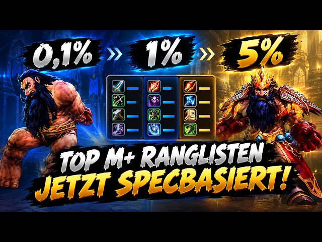 Top 0,1% bis 5%-Erfolge im Mythic+ bald SPECBASIERT! Wie viel Rating für tolle Belohnungen reicht
