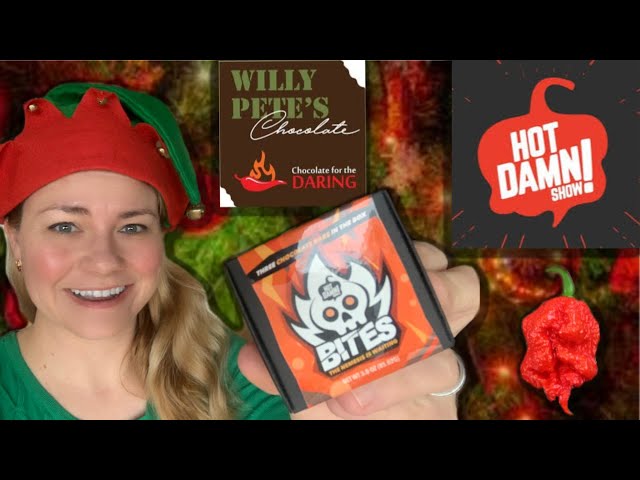 Hot Damn Show Spicy Bites - Habanero, Ghost Pepper, & Carolina Reaper Chocolate Bars