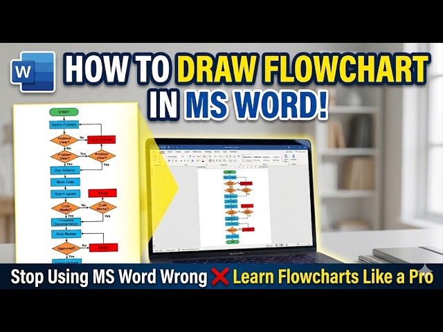 How to Draw Flowchart in MS Word | How to make Flowchart in Word | How to Draw Workflow in MS Word
