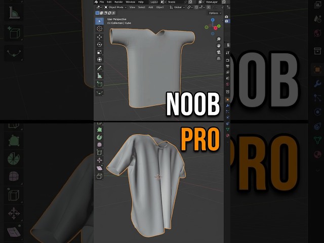 Noob vs PRO: Realistic Clothes in Blender
