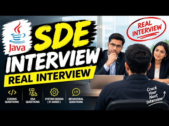 Real Interview | Java|SDE| Fresher| Experience | Java, SQL, AWS & DSA